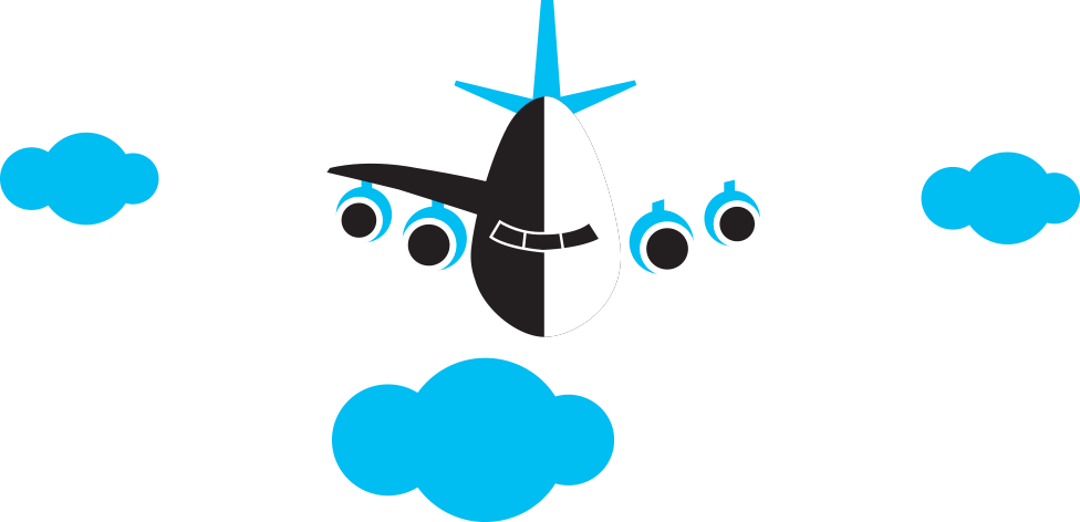 Airplane Graphic Vector Illustration PNG