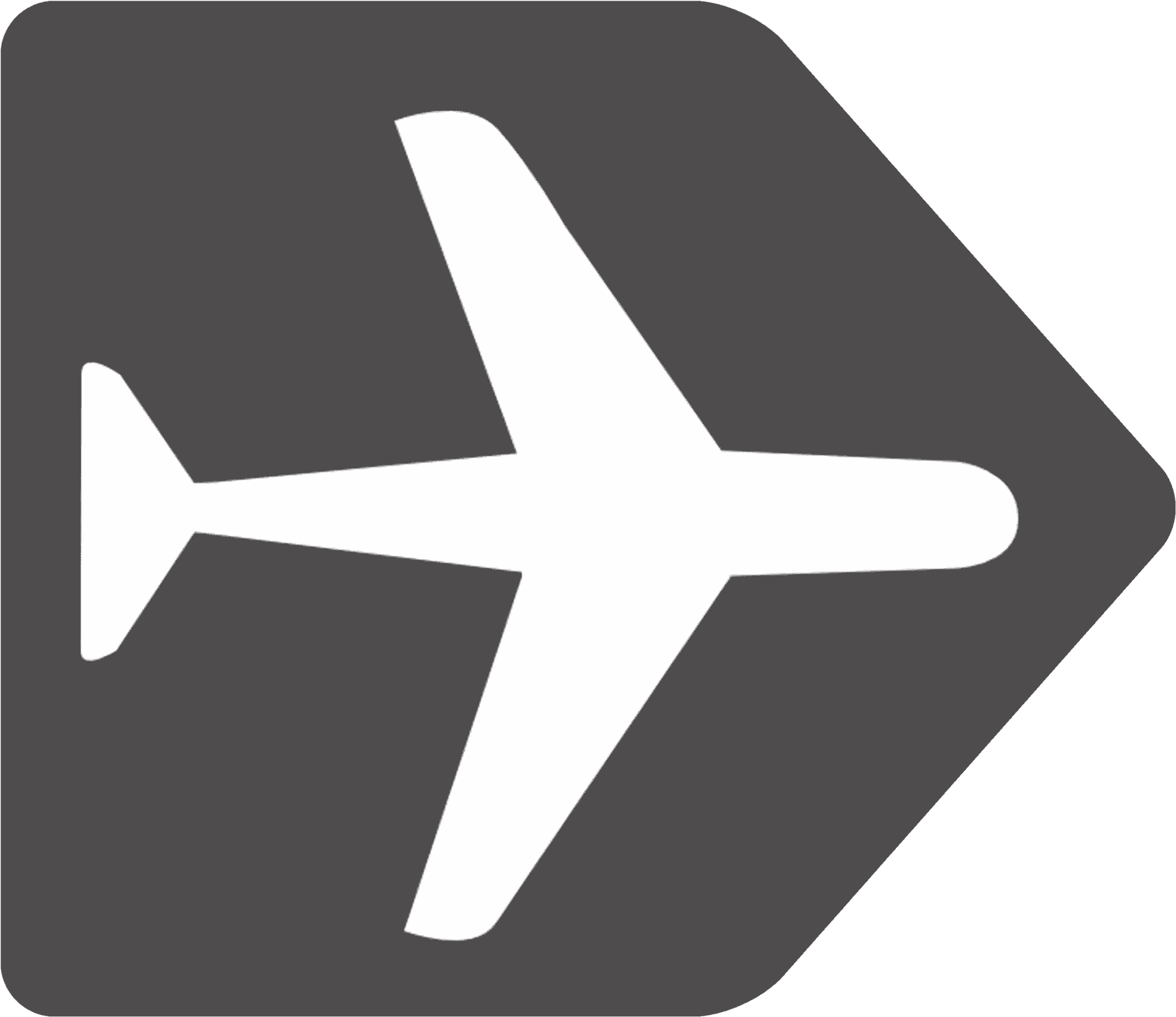 Airplane Icon Simple Graphic PNG