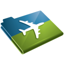 Airplane Iconon Flight Map Folder PNG
