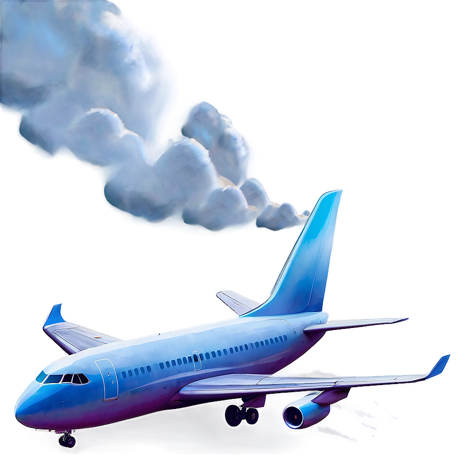 Airplane In Clouds Png 05032024 PNG