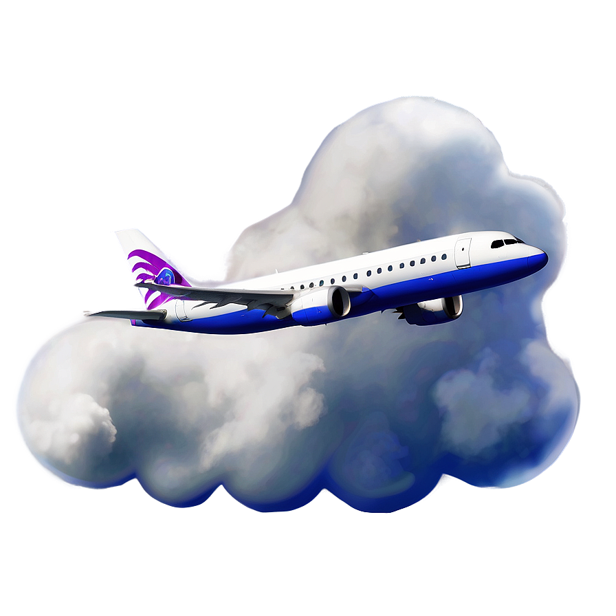 Airplane In Clouds Png Ixt1 PNG