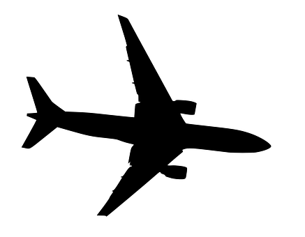 Airplane Silhouette Cloud Background PNG