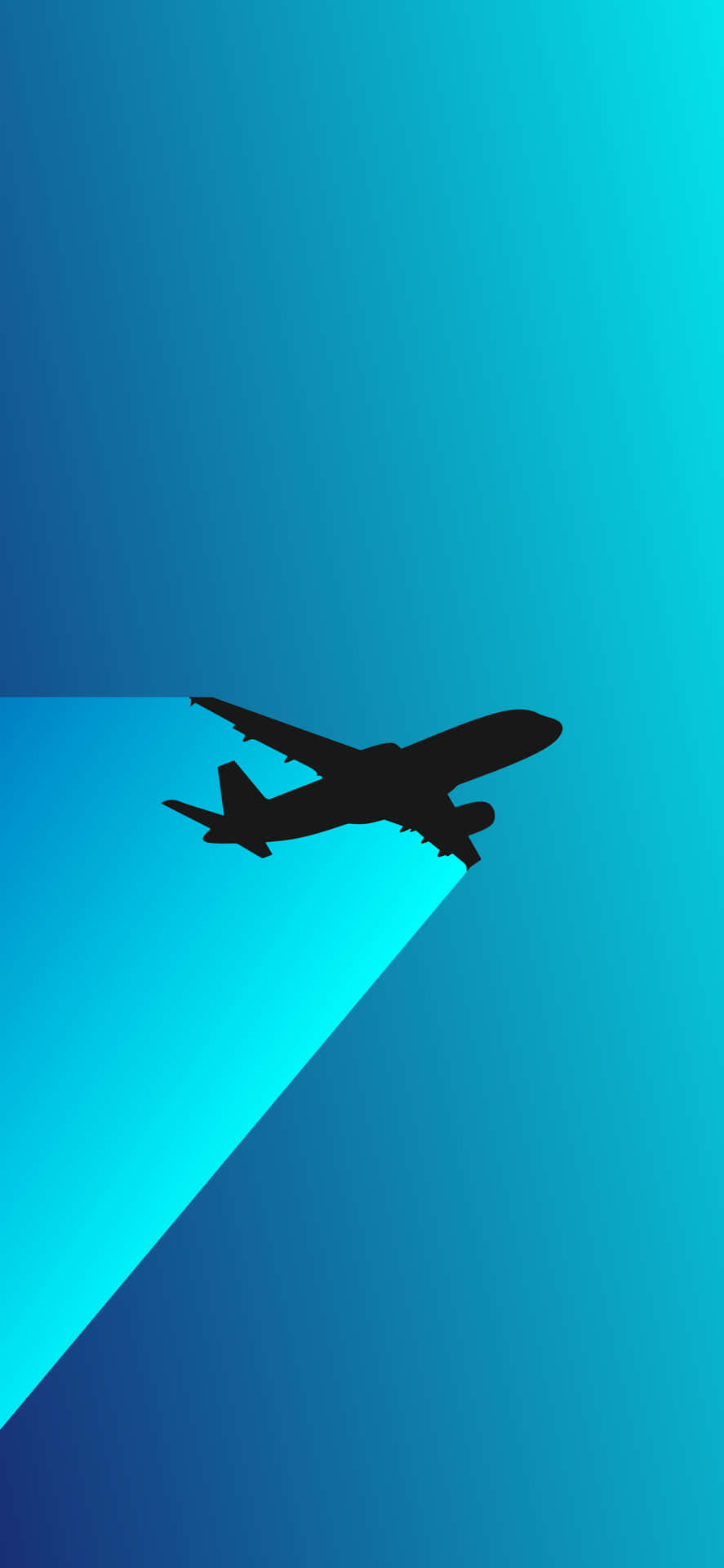 Airplane Silhouette Gradient Background Wallpaper