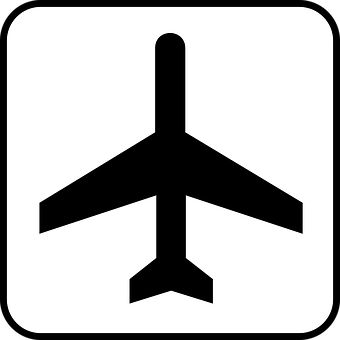 Airplane Silhouette Icon PNG