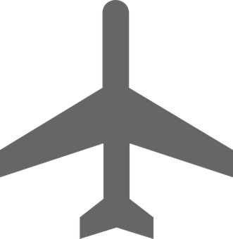 Airplane Silhouette Icon PNG