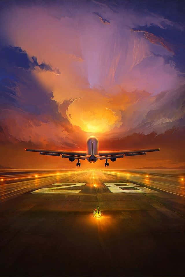 Airplane Takeoff Runway 28 Departure Wallpaper