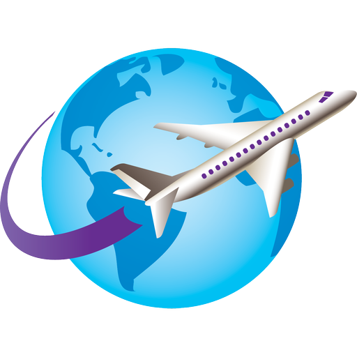 Airplane Travel Around The World Graphic PNG