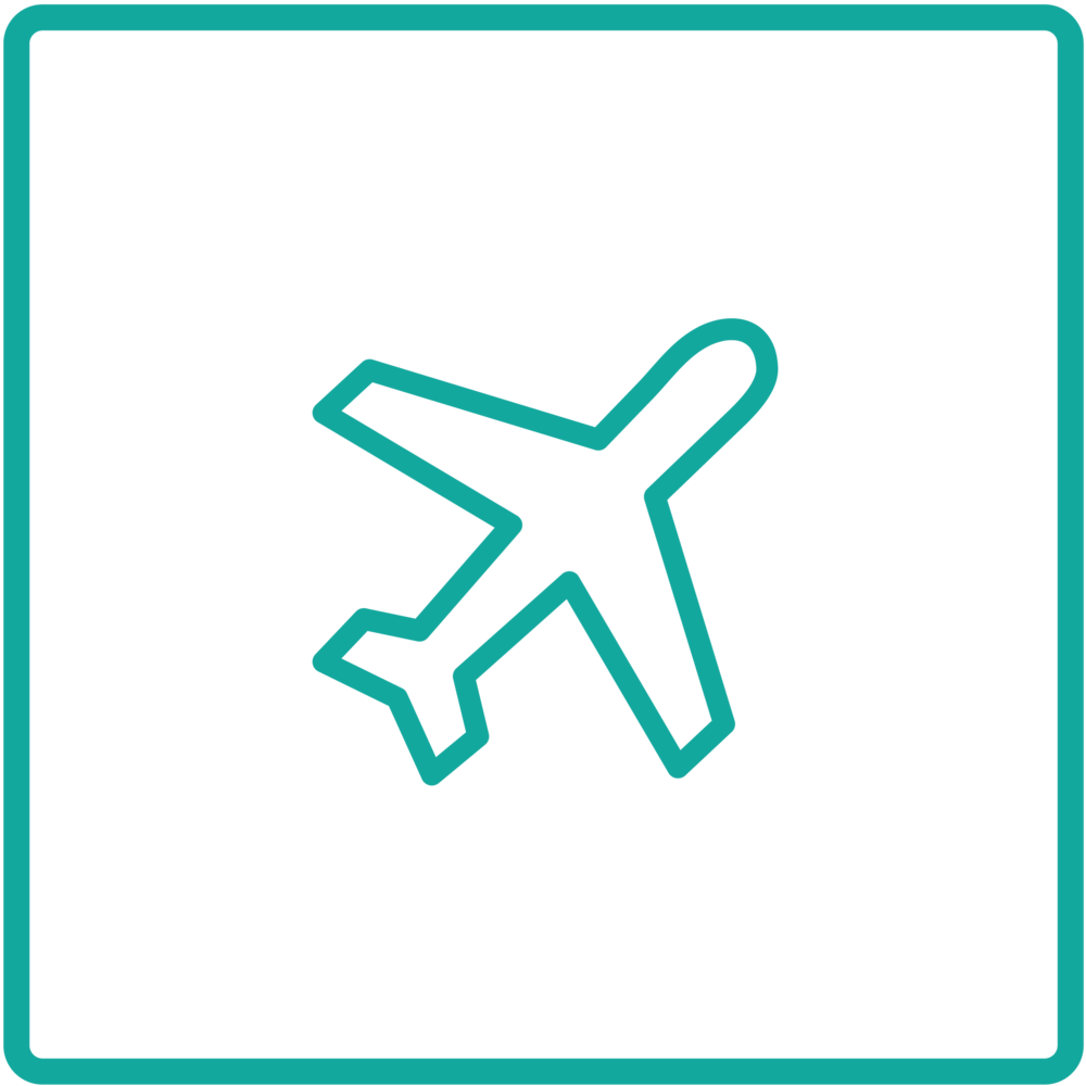 Airplane Travel Icon Blue Background PNG