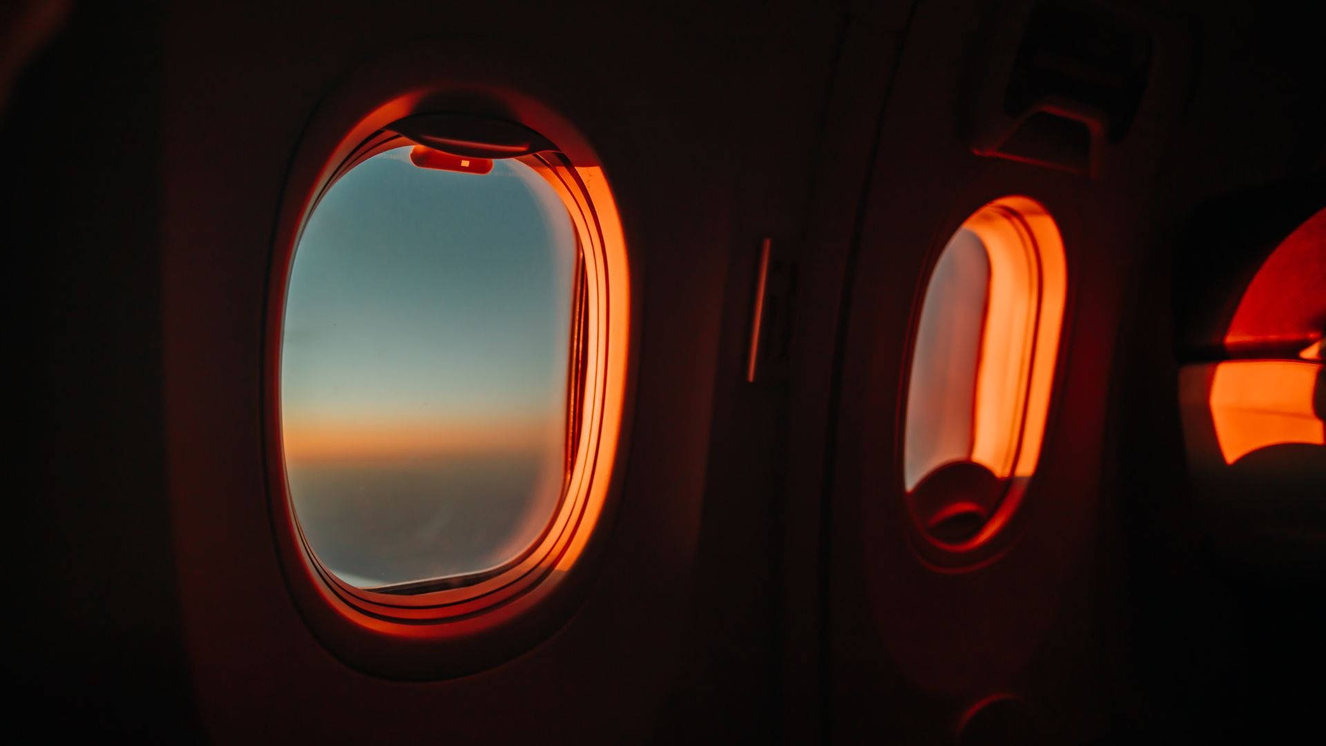 Airplane Window Aesthetic Sunset Sky Wallpaper