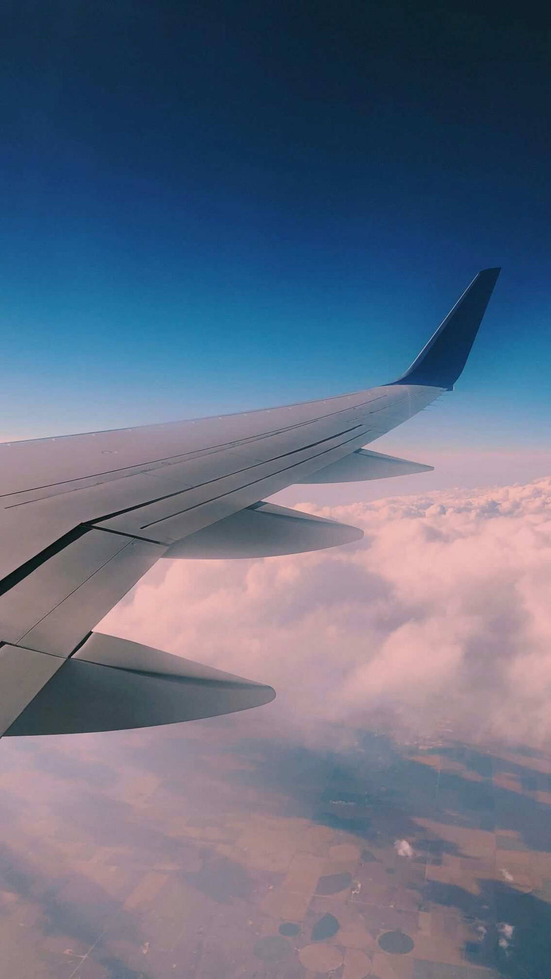 Airplane Window Aesthetics Travel Clouds Wallpaper
