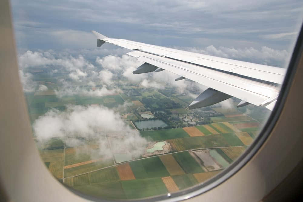 A view of the world from the window of an airplane