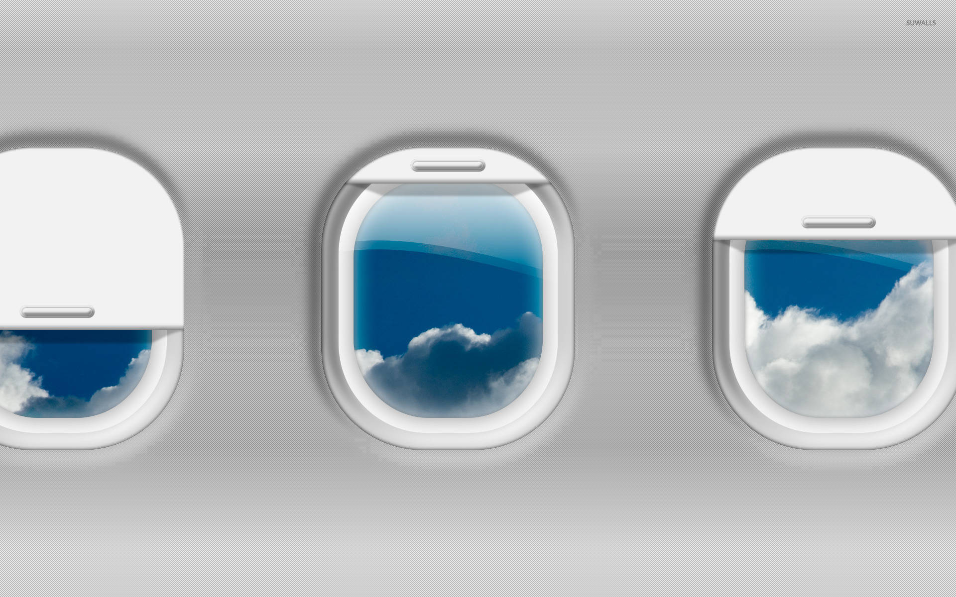 Airplane Window Travel  Minimalist Aesthetic Clouds Wallpaper