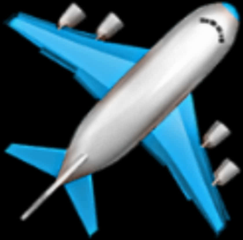 Airplane_ Emoji_ Blurred_ Background PNG