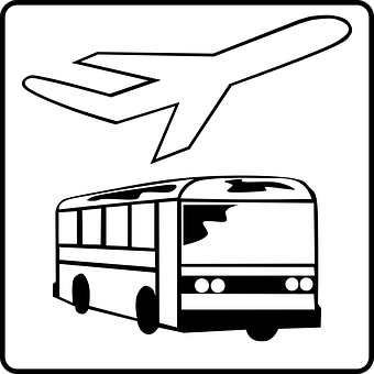 Airplaneand Bus Icon PNG