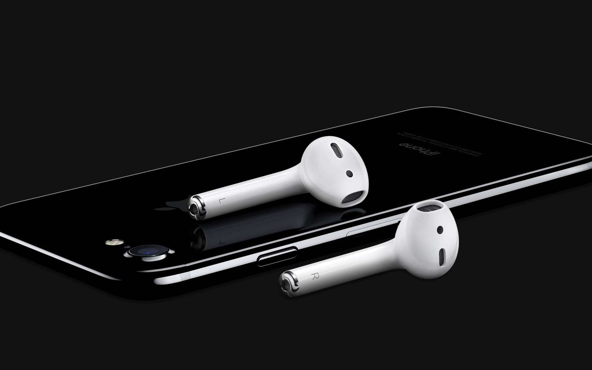 AirPods With Black Iphone SE Wallpaper