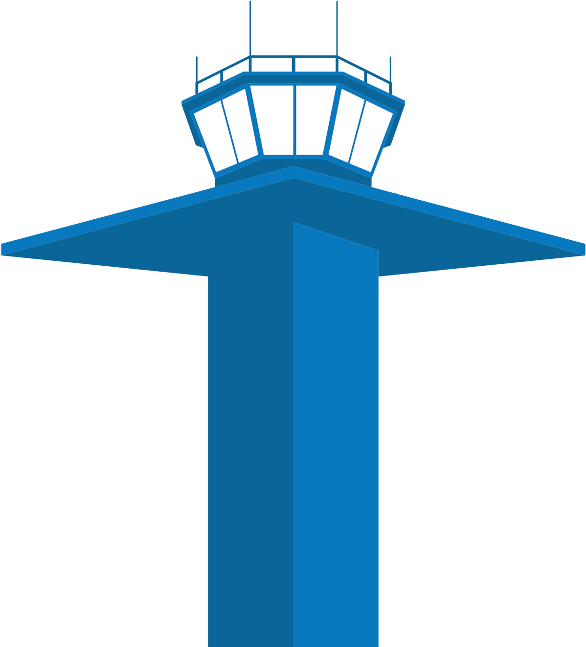 Airport Control Tower Graphic PNG