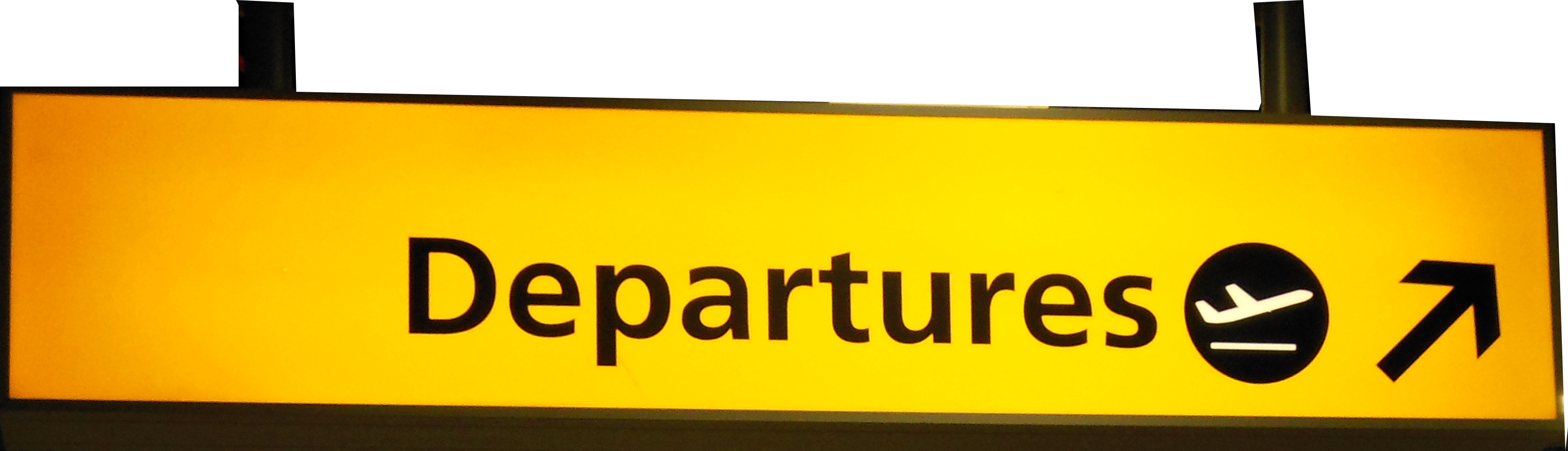 Airport Departures Signage PNG