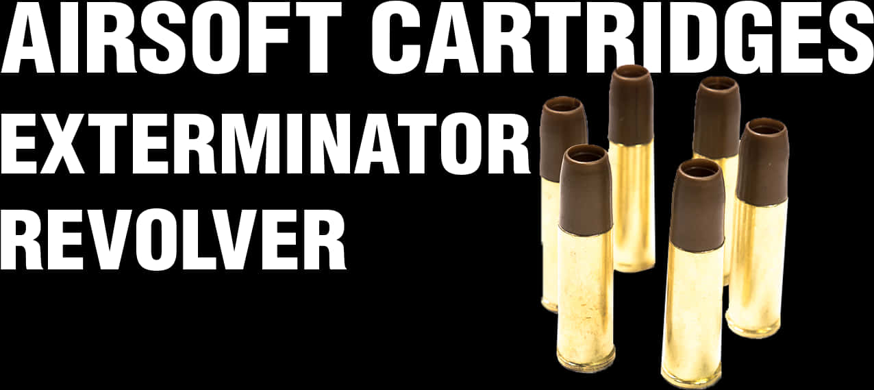 Airsoft Cartridges Exterminator Revolver PNG