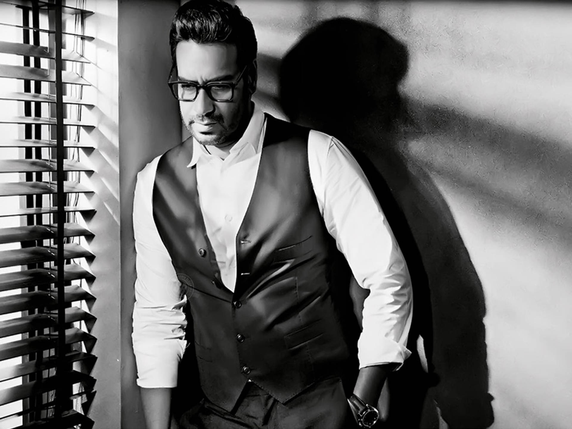 Ajay Devgn Vest Outfit For GQ Wallpaper