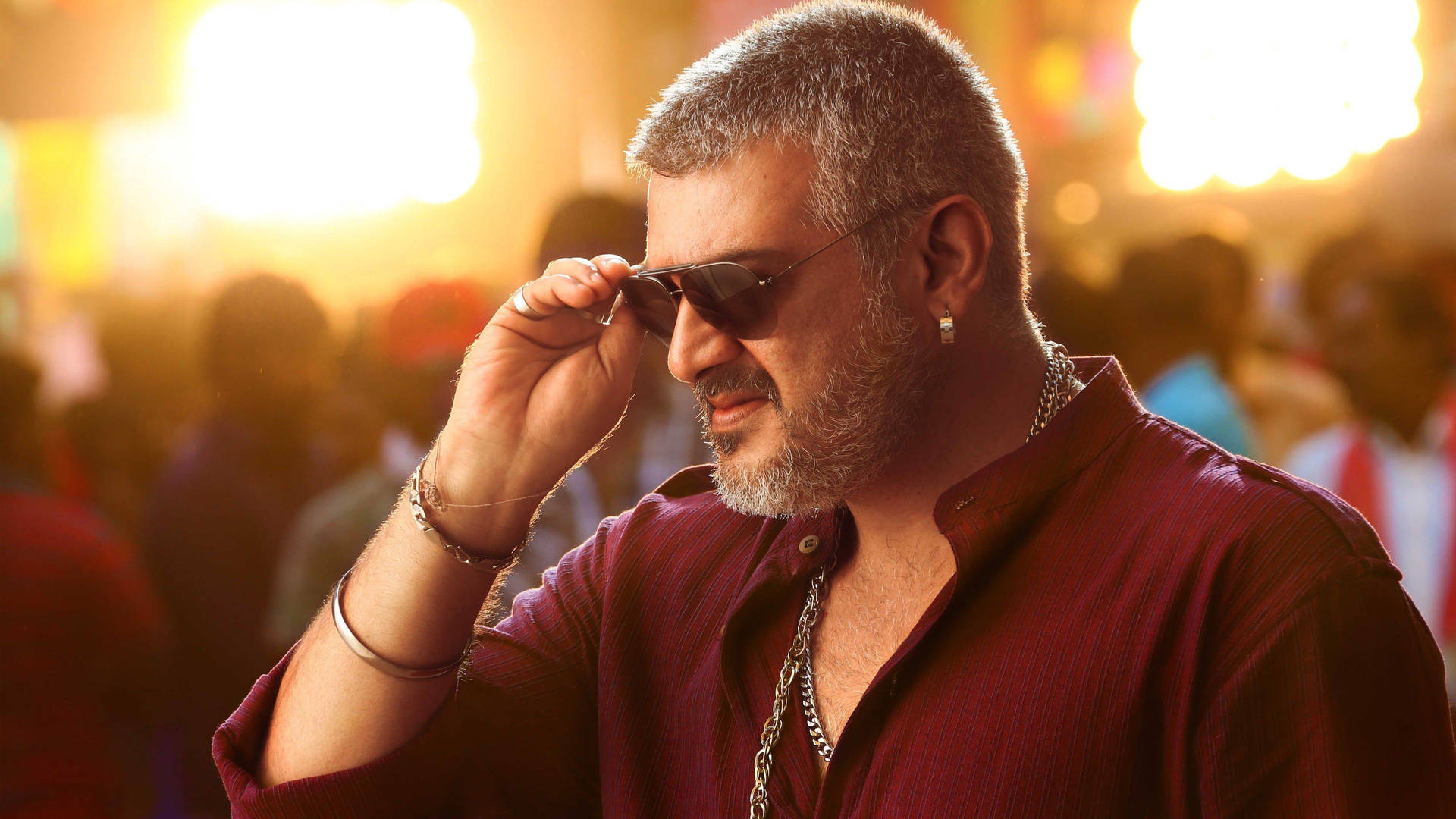 A stunning high definition shot of the renowned actor, Ajith Kumar. Wallpaper