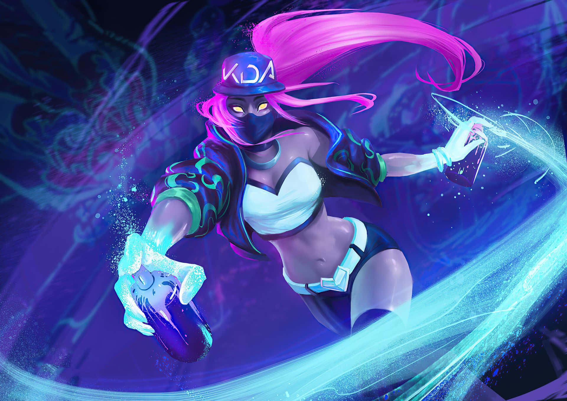 Akali Karya Seni League Of Legends Wallpaper