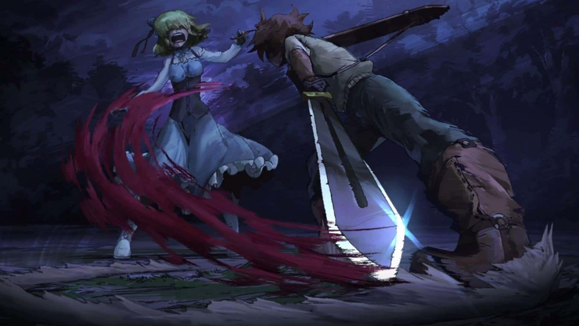 Kæmpfor Retfærdigheden I Den Mørke Og Kaotiske Verden Af Anime-serien Akame Ga Kill.