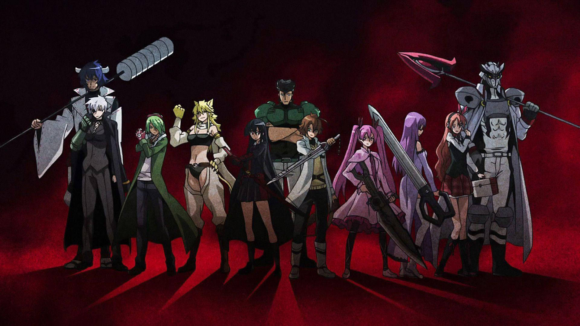 Akame Ga Kill characters In Red Wallpaper