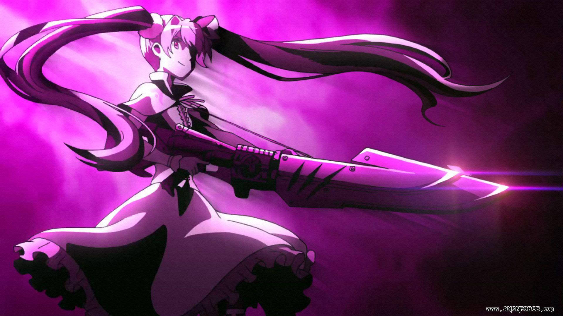 Akame Ga Kill Mine In Pink Background