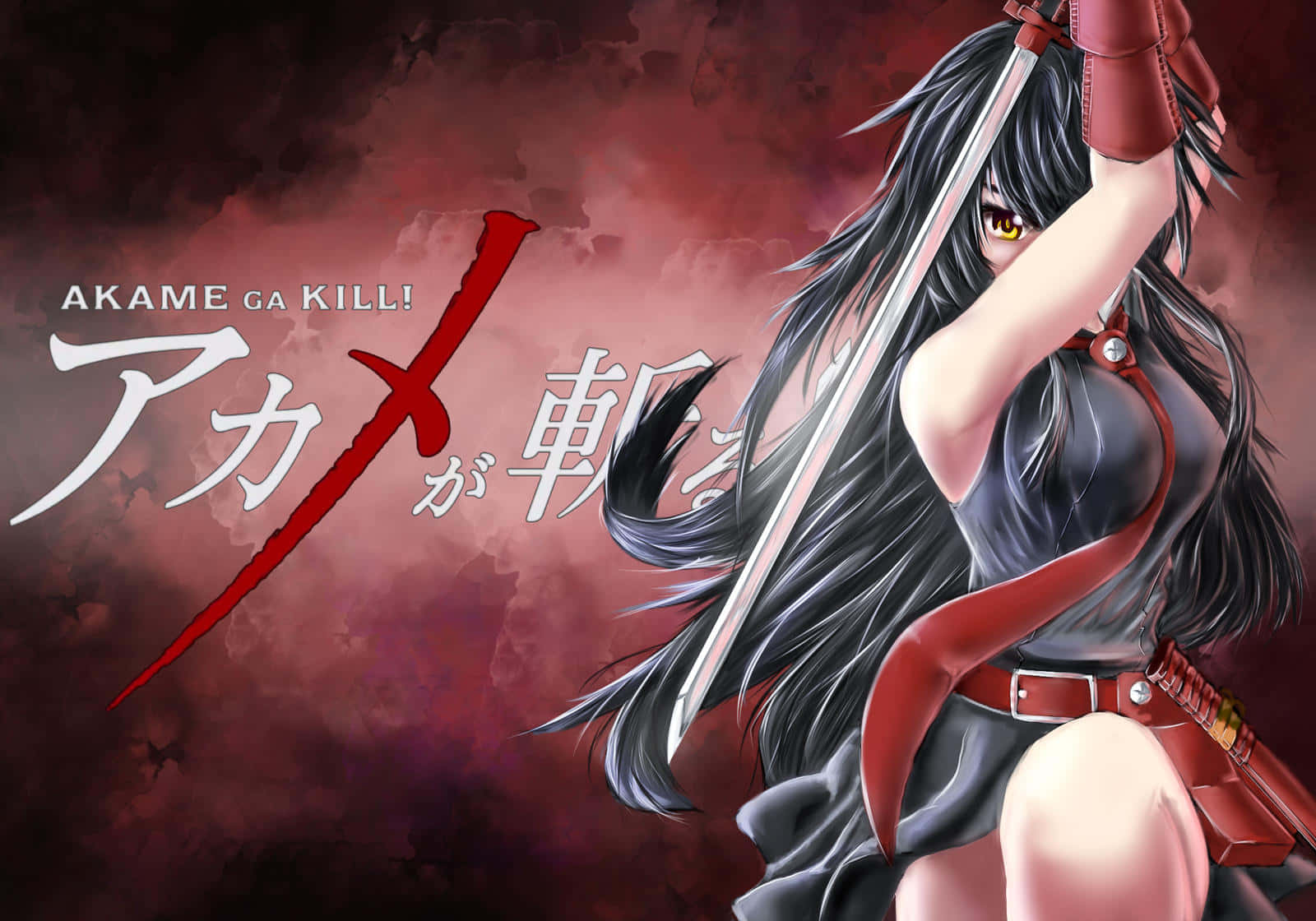 Akamega Kill Anime Målad Bild.