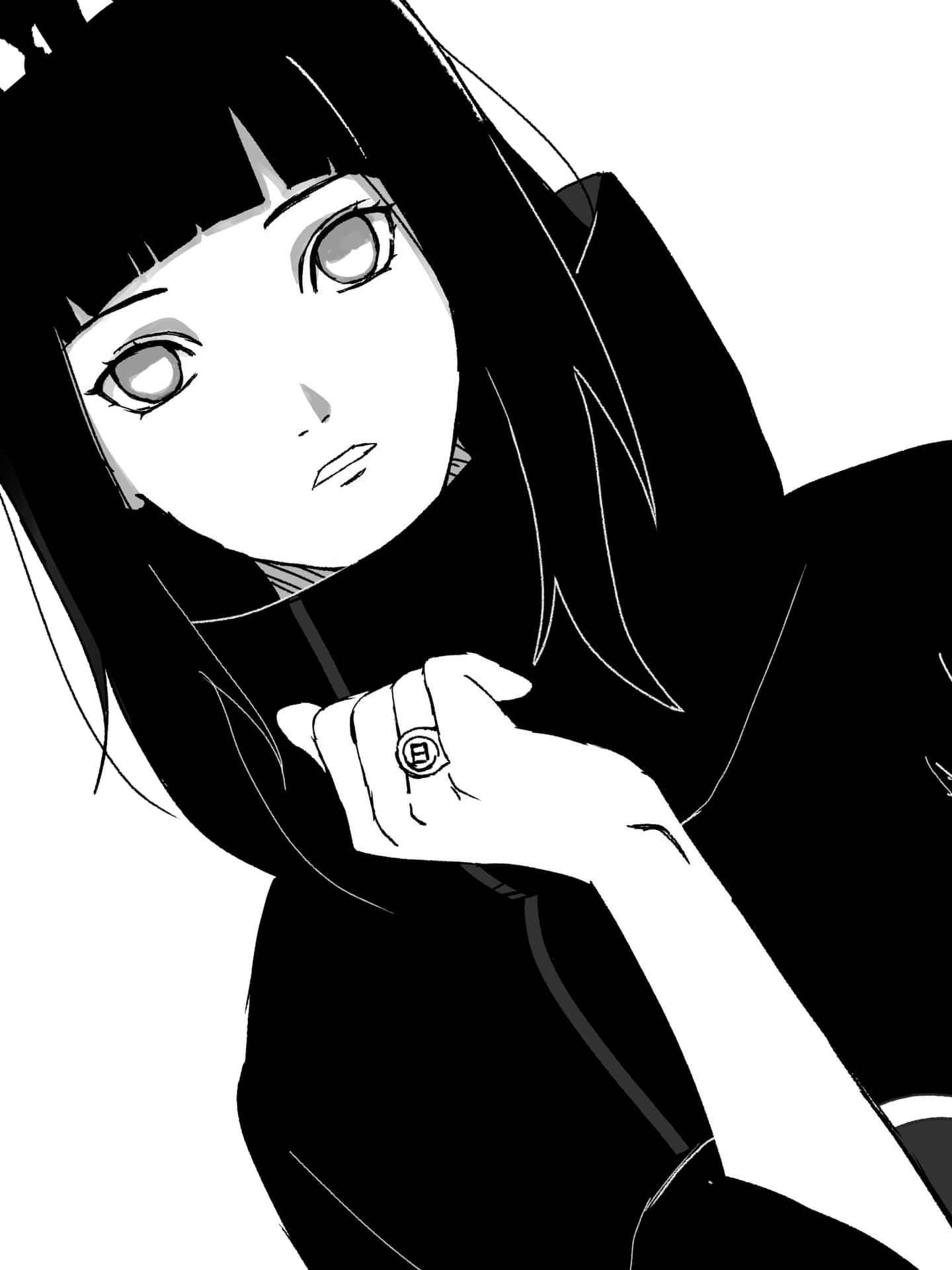 Stylish Hinata from the anime series Naruto Wallpaper
