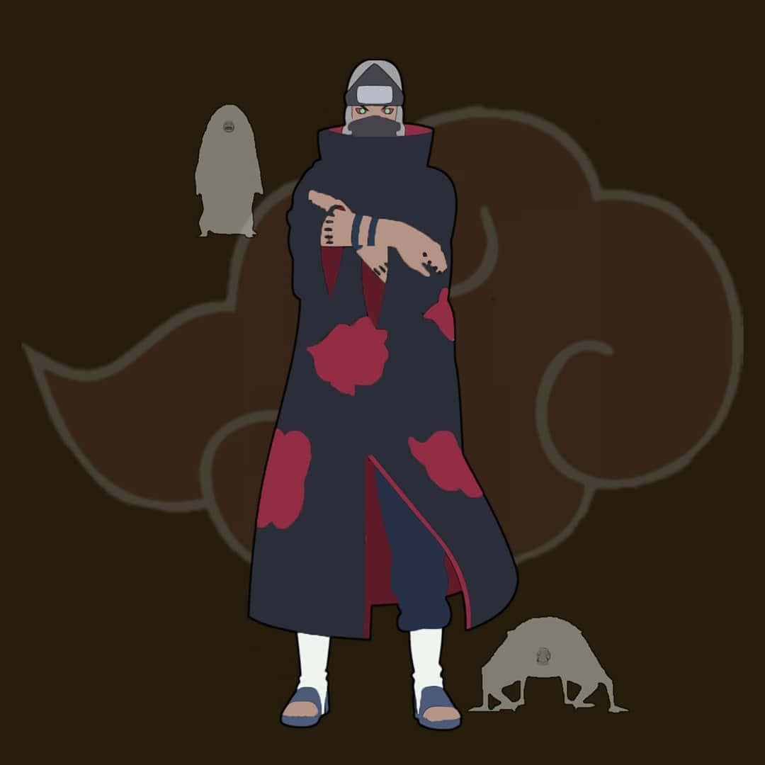 Kakuzuamenazante Del Clan Akatsuki En Posición De Batalla. Fondo de pantalla