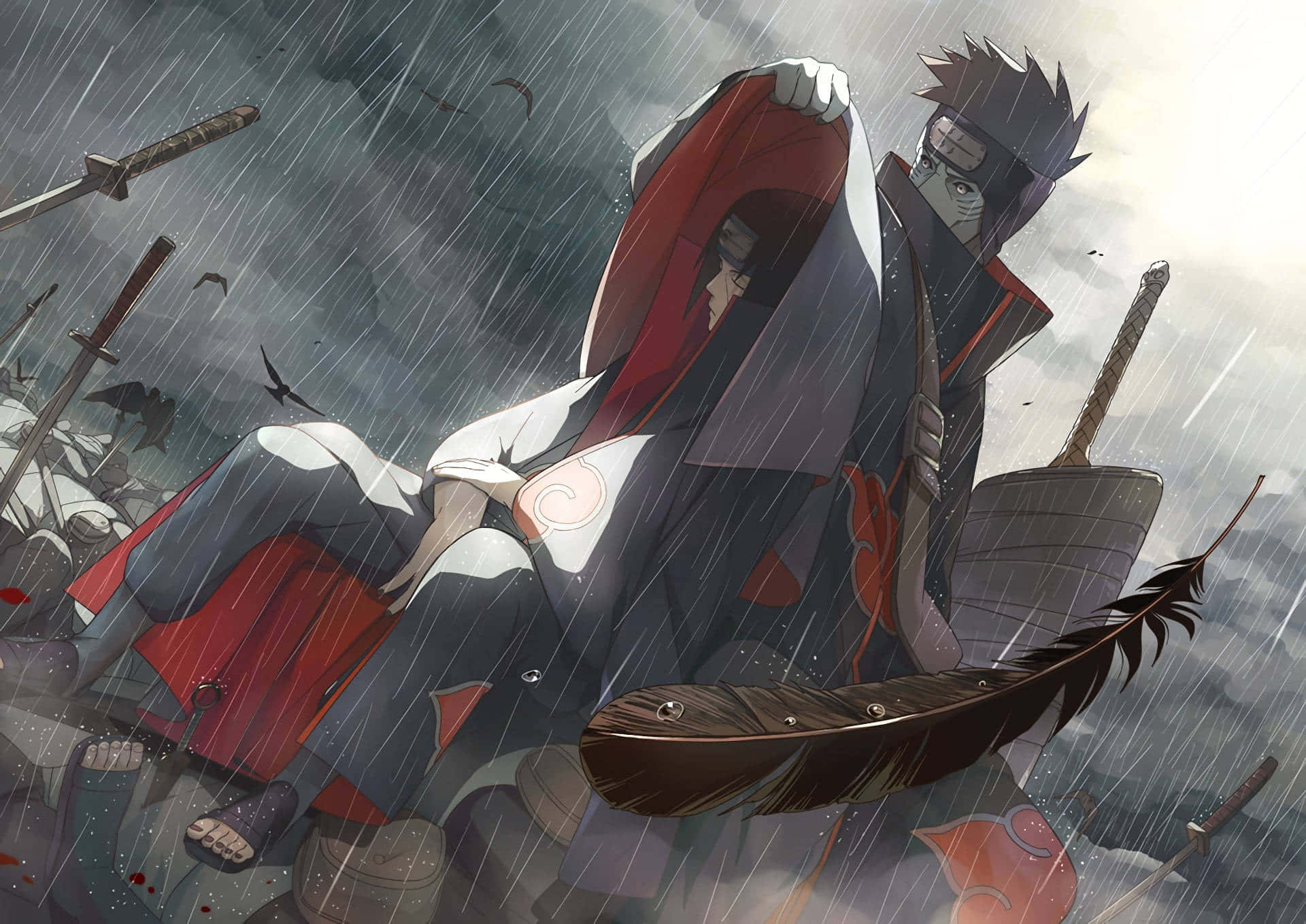 Akatsuki Kisame, the powerful ninja of the Hidden Mist Village Wallpaper