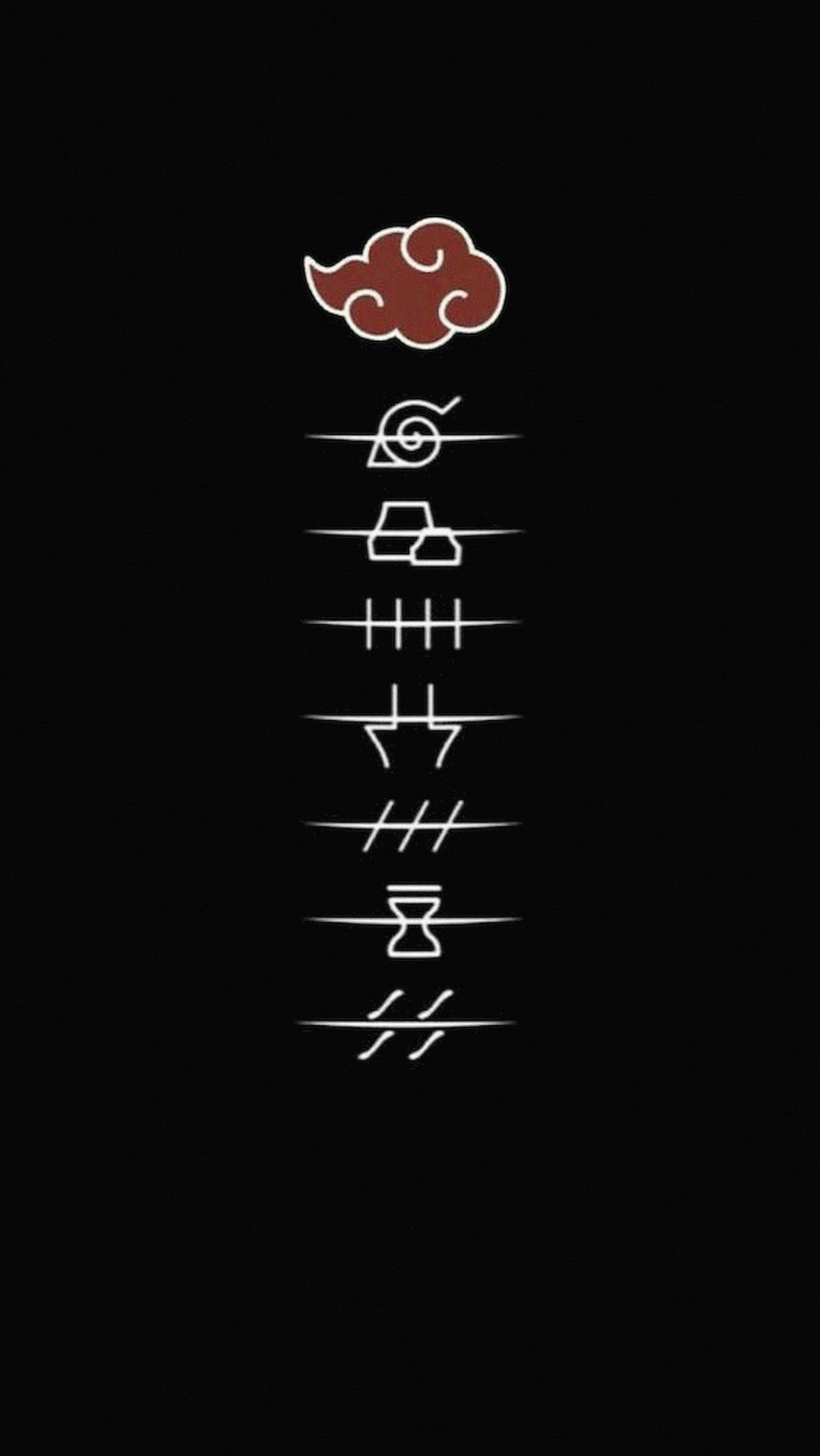 Akatsuki Logo And Headgear Symbols Wallpaper