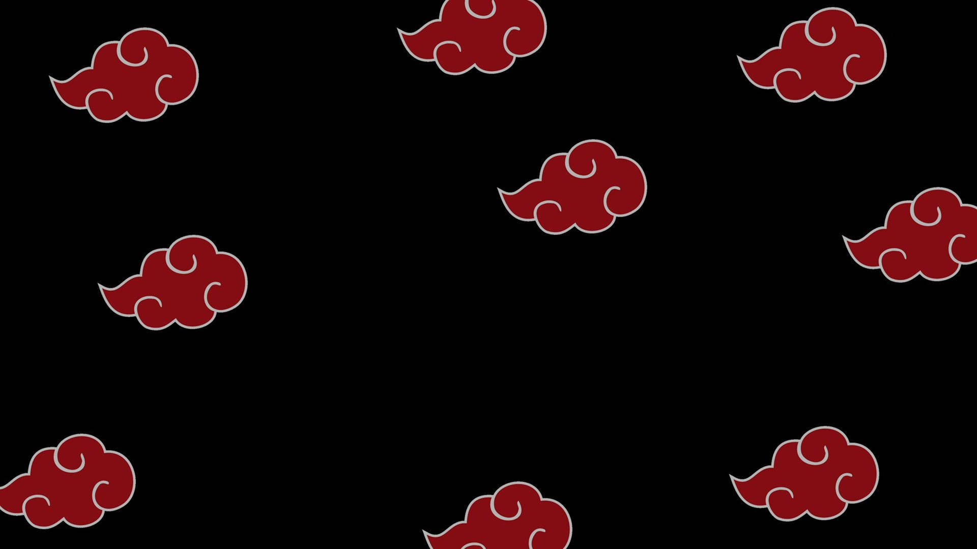 Akatsuki Logo Red Cloud Pattern Wallpaper