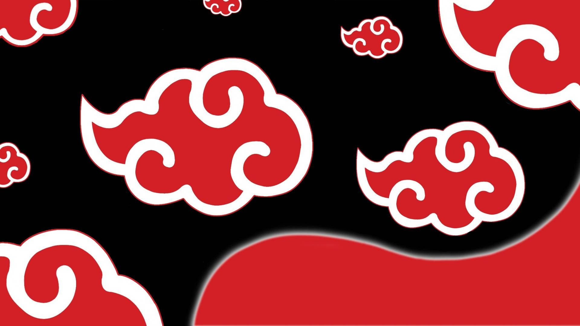 Akatsuki Logo Stylized Red Clouds Wallpaper