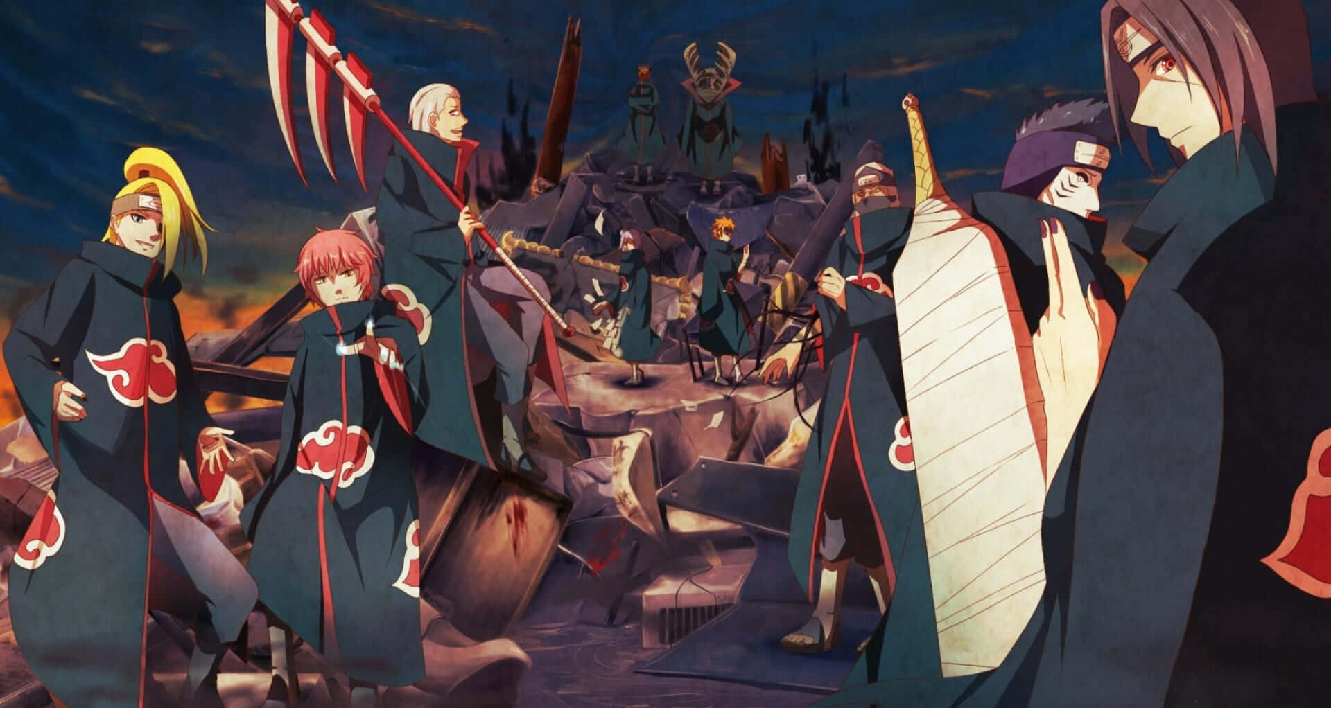 The Akatsuki Members, a menacing gang of power seekers Wallpaper