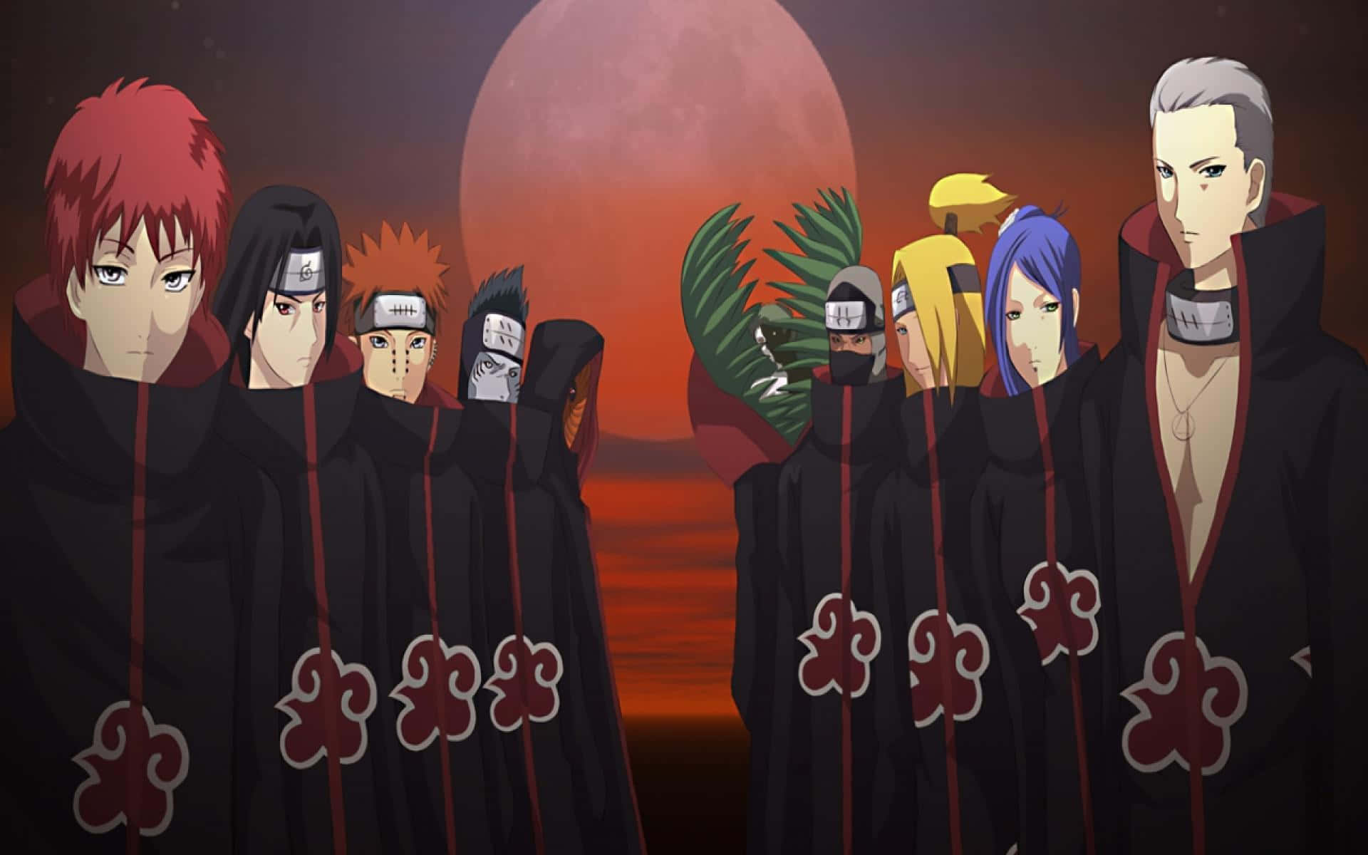 Unstoppable Power of Akatsuki Members Wallpaper