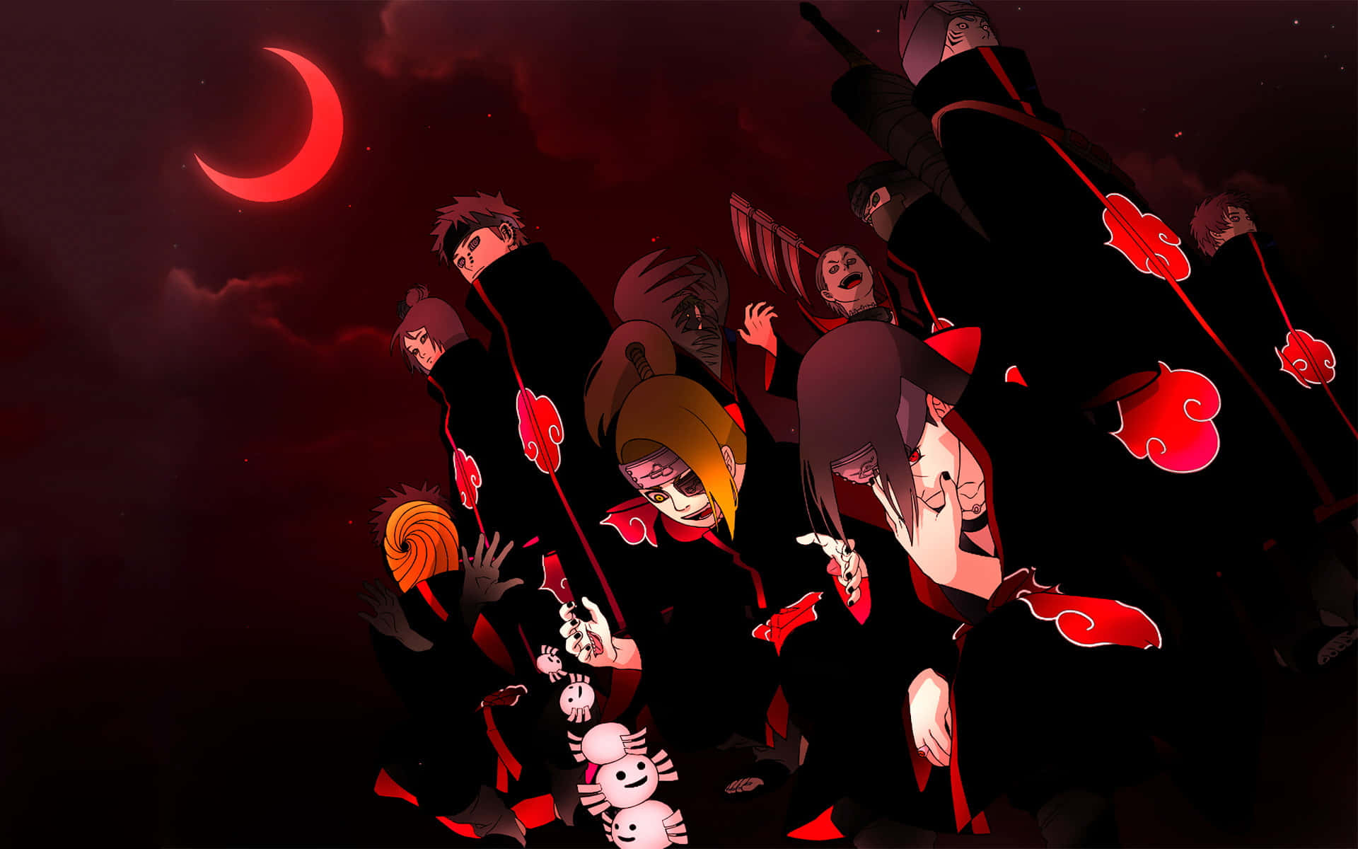 All of the Akatsuki Members united to bring justice to a Mad World Wallpaper