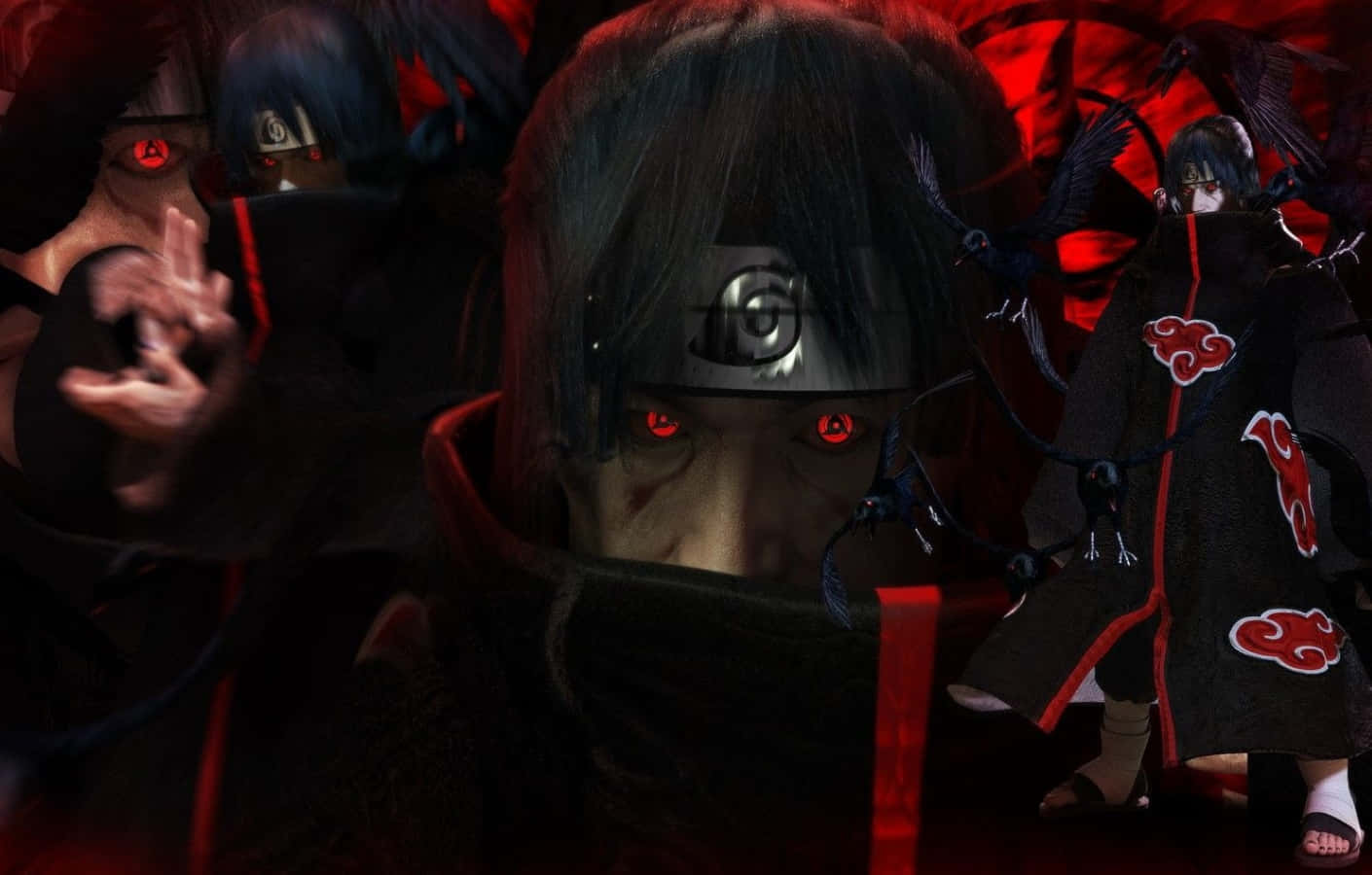 Hiding in the shadows, the Akatsuki ninja emerge to defend justice. Wallpaper