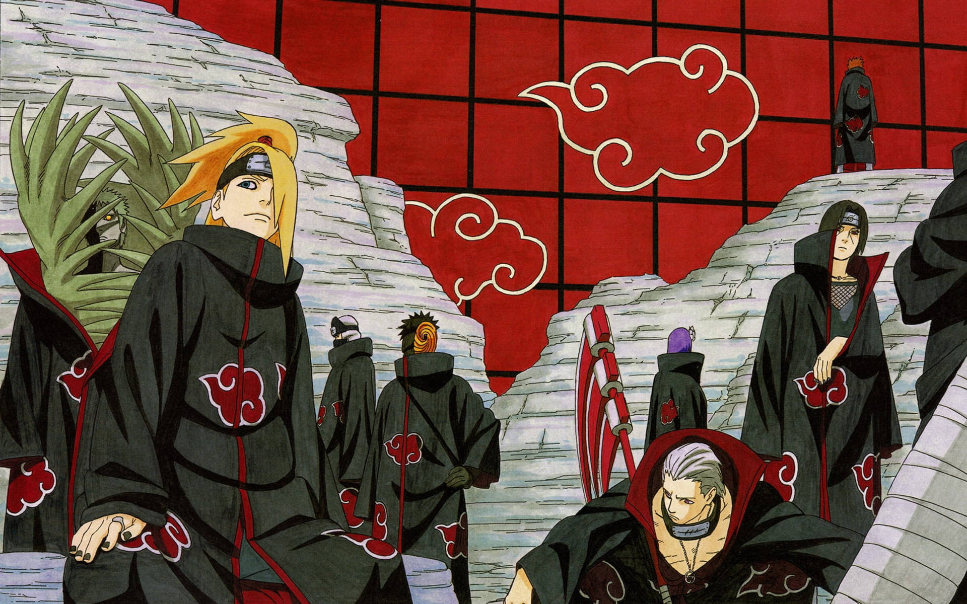 Akatsuki Ninjas til telefon skærme Wallpaper