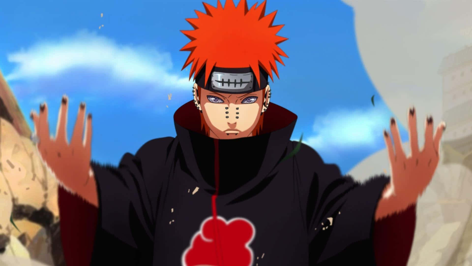 Pain from Akatsuki in a Pensive Moment" Wallpaper