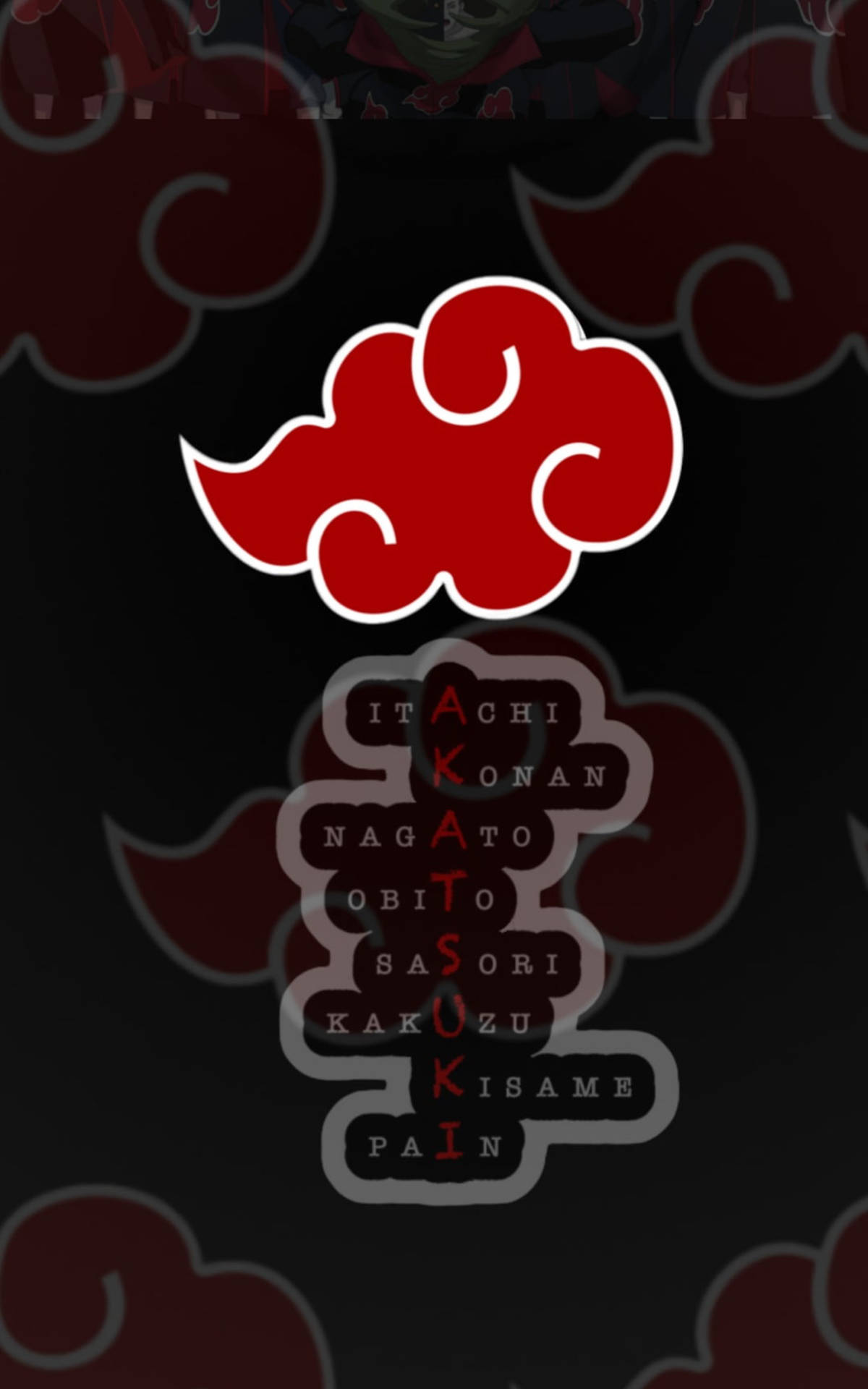 Akatsuki Telefon Logo Mnemonisk Tapet: Farverigt logo af Akatsuki, der springer ud af baggrunden. Wallpaper