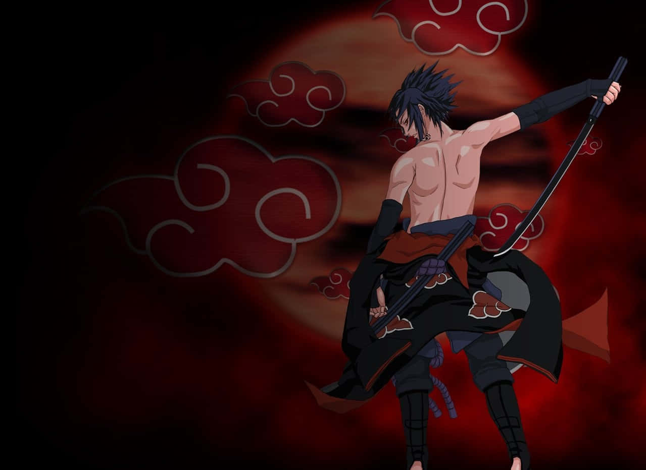 Sasuke of the Akatsuki clan ready for his next mission." Wallpaper
