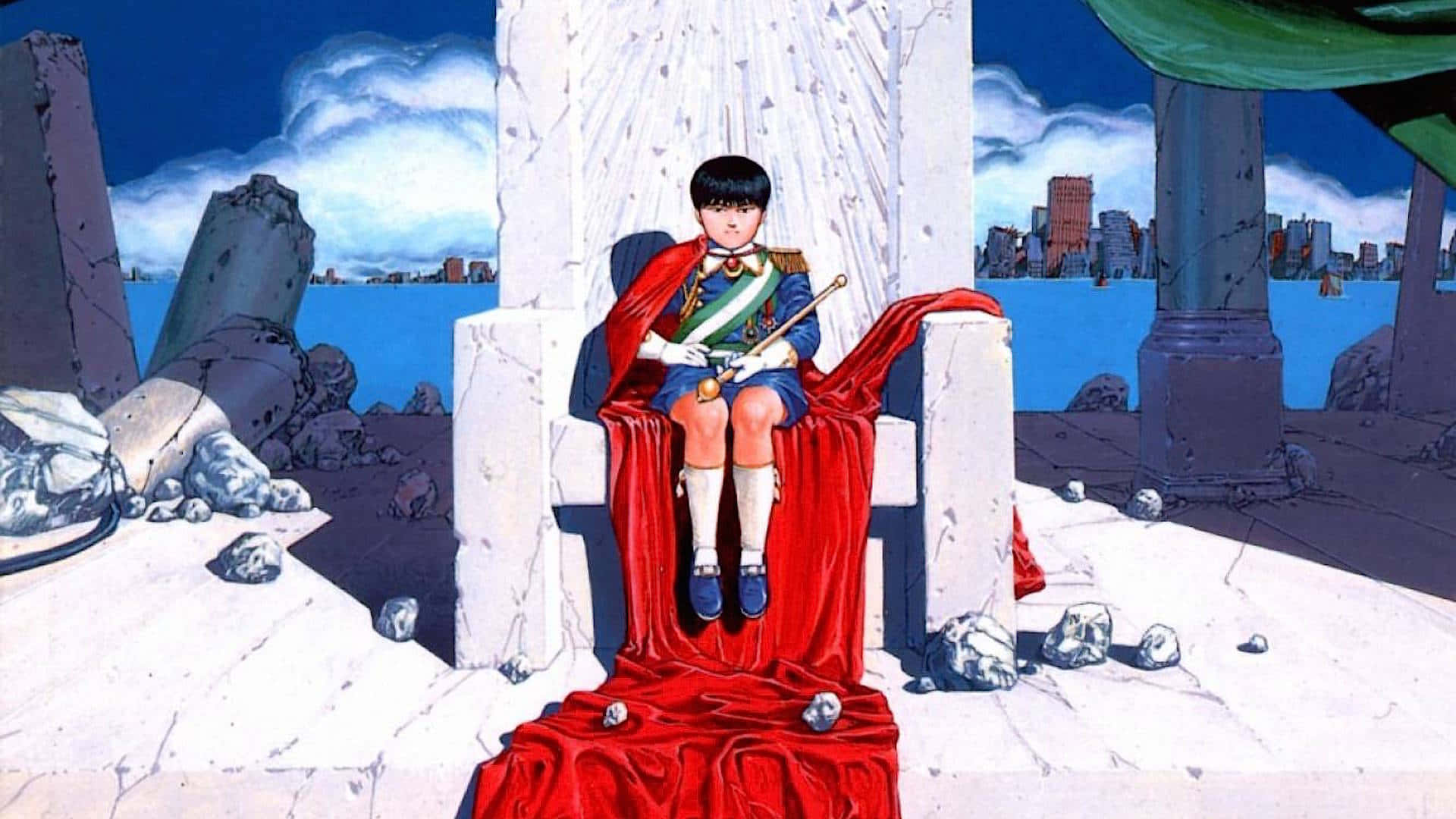 Akira Background Sitting On Throne
