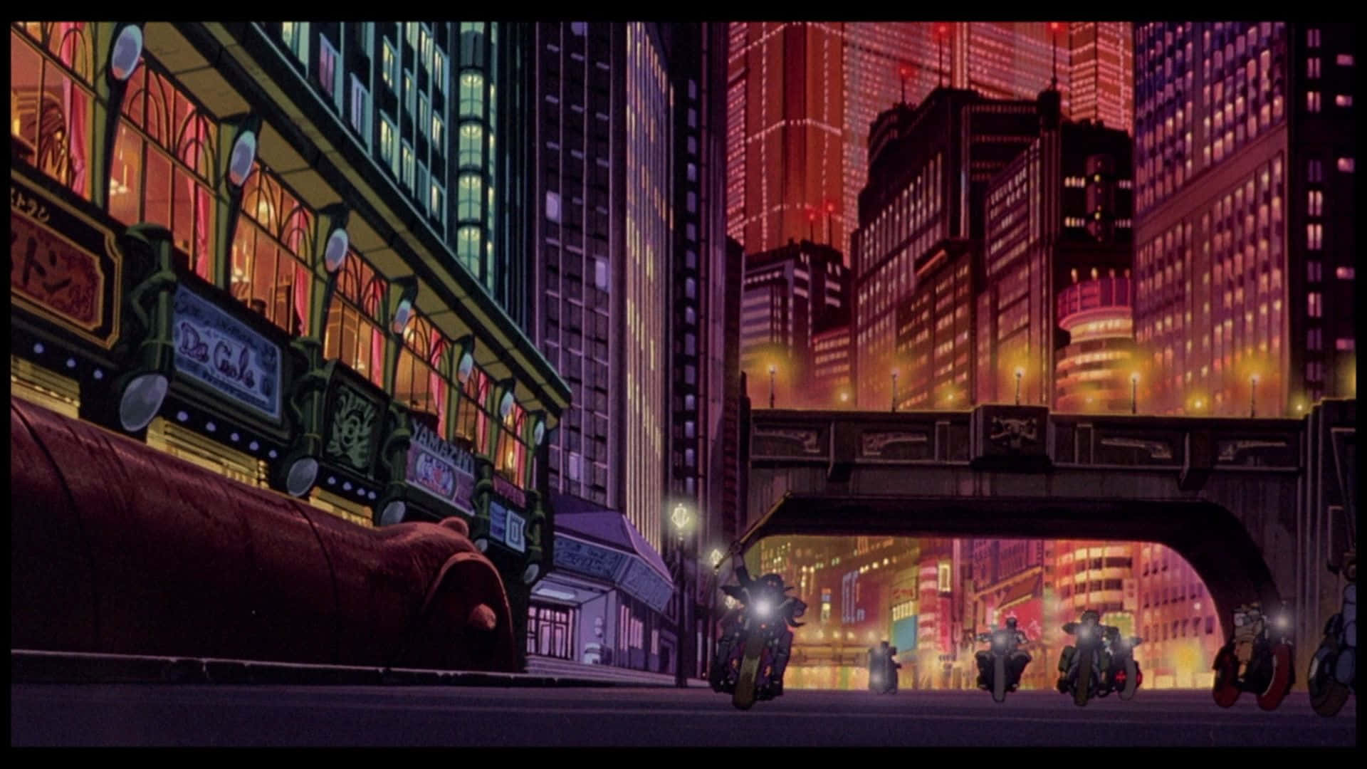 Futuristic Cityscape in Akira Anime