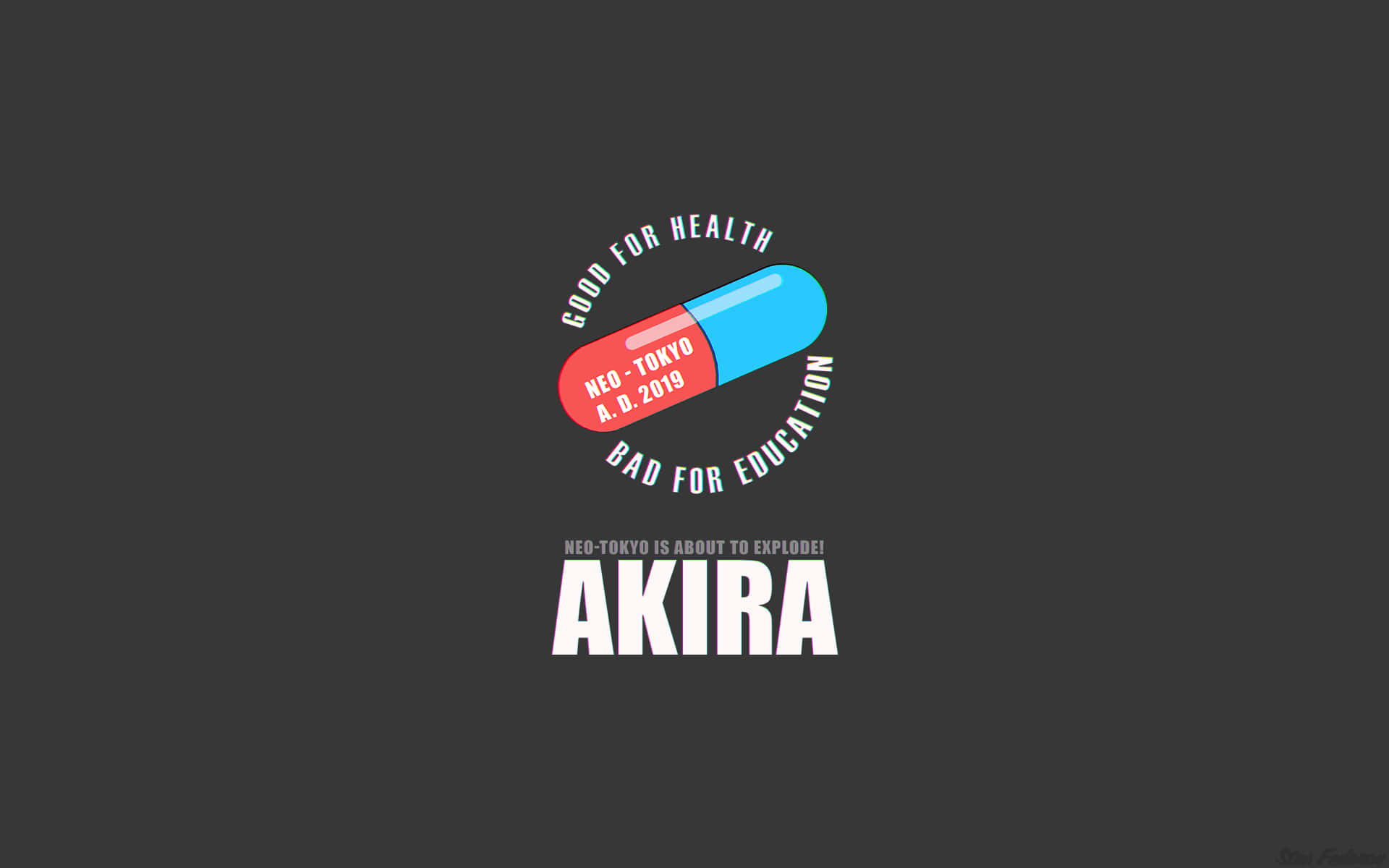 Minimalistic Akira Background Digital Illustration