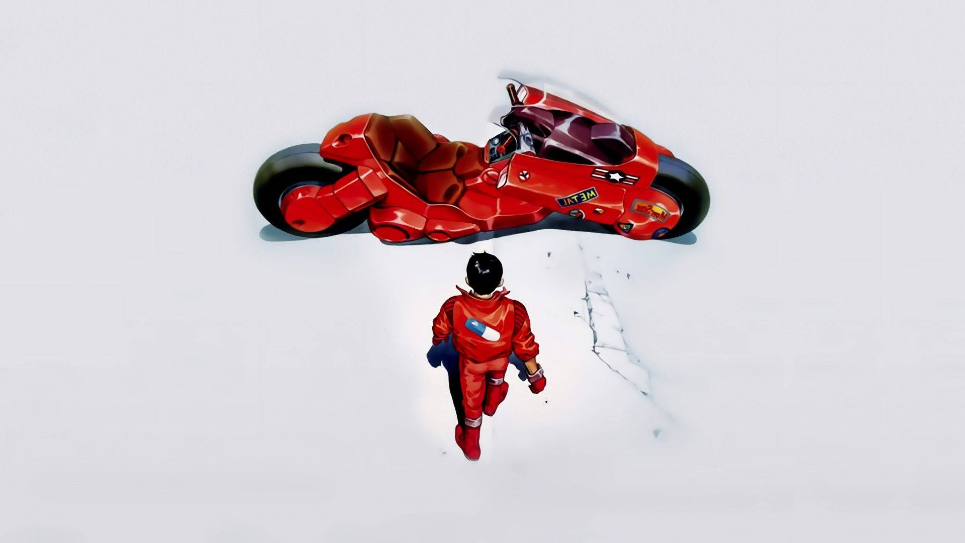 Inspired by Akira, an Aerial View of a Motorcycle Race Wallpaper