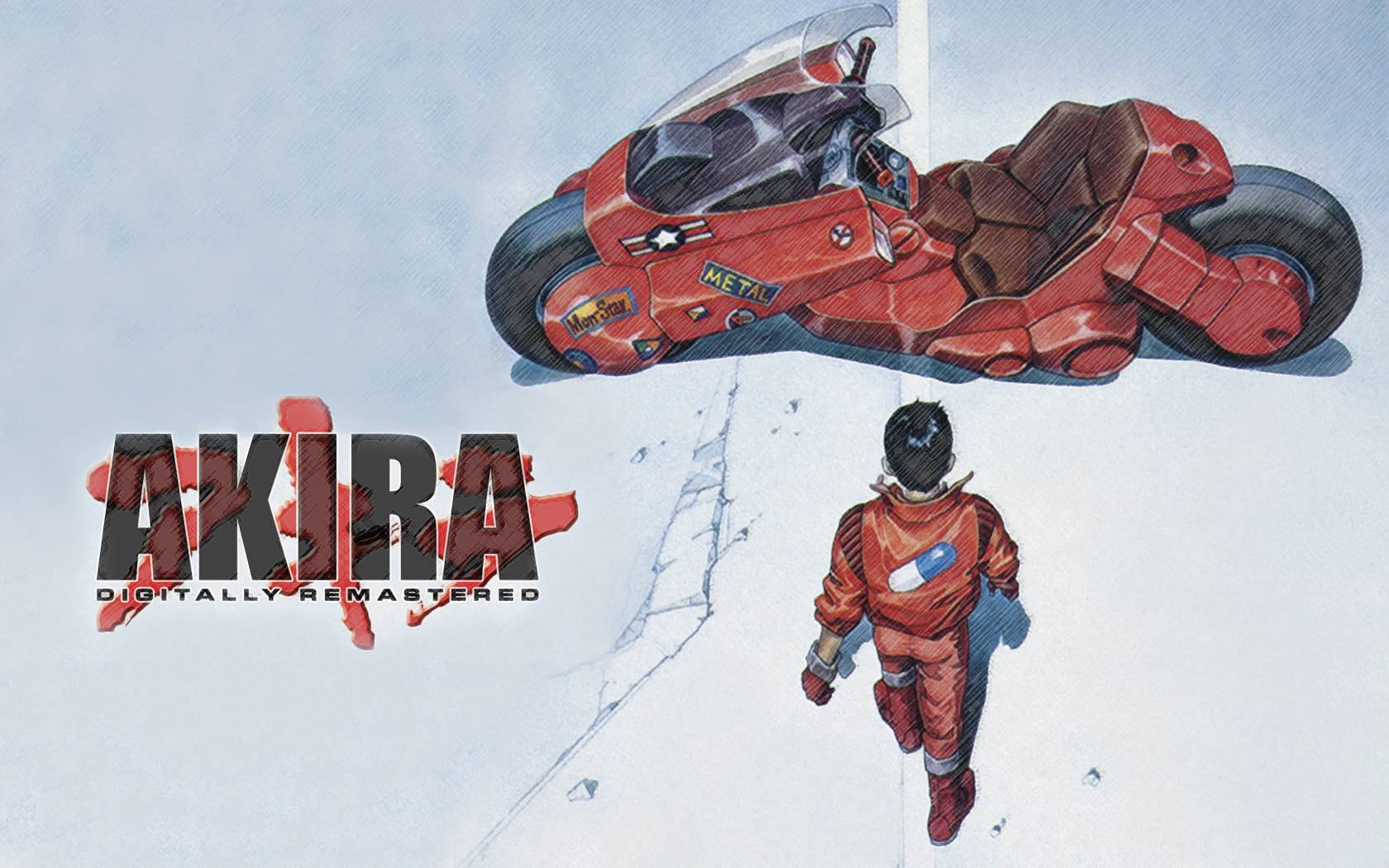 Kaneda Captured in the Moment, Ready to Conquer the Road Wallpaper