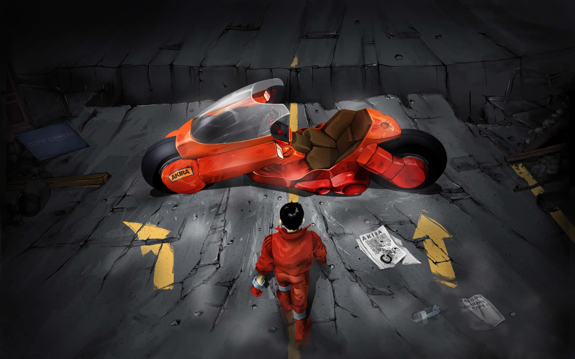 Akira Kaneda On A Devastated Road Picture