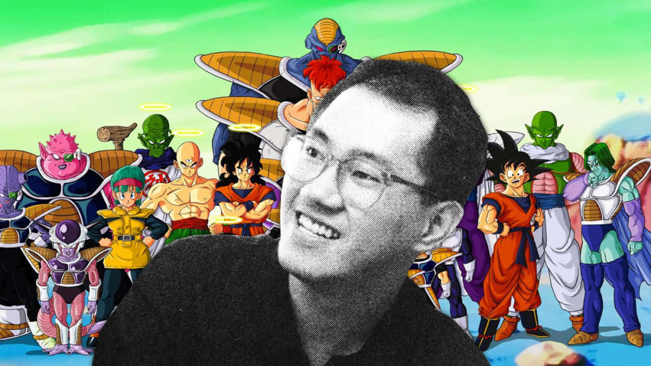 Akira Toriyama Sketching Dragon Ball Characters Wallpaper